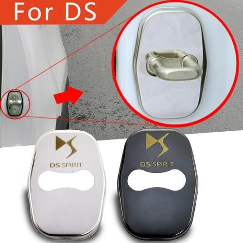 4PCS Car Door Lock cover Protect Car accessories For DS SPIRIT DS3 DS4 DS4S DS5 DS 5LS DS6 DS7 WILD RUBIS Car sticker