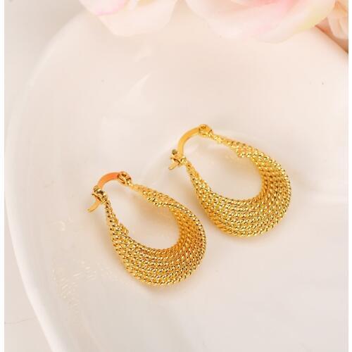 Bangrui Vintage Hollow Earrings Gold Color Fashion Chic Jewelry Party Wives Earrings for Women Gift