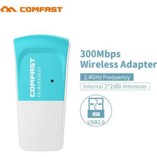 Comfast CF-WU825N V2 300Mbps Wireless USB WiFi adapter MT7603U Wi-Fi Receiver Dongle 2.4G Access Point for Pc Windows
