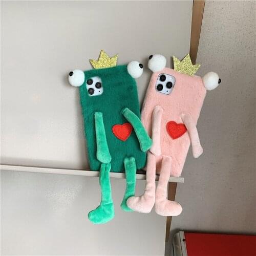 For Xiaomi Redmi Note 10 Pro Case Cute Cartoon Frog Plush Cases For Mi Redmi Note 9 Pro 10 9S 9T Poco M3 X3 NFC Soft Back Cover