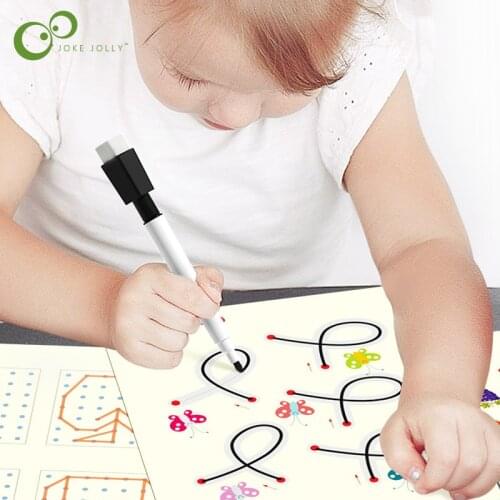 Montessori Children Toys Drawing Tablet DIY Color Shape Math Match Game Book Drawing Set Learning Educational Toys For Children