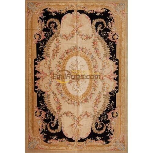 French Royal Carpets Handmade New Listing carved Rectangular Luxury Wool Knitting Carpets