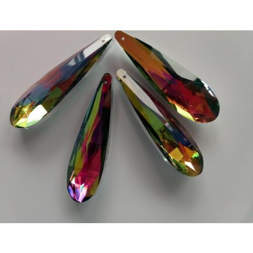 30pc crystal glass almond prism chandelier X'mas wedding decor pendant 76mm