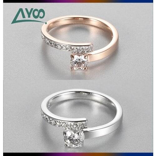 Fashion Jewelry High Quality SWA Charm Simple Personality Atmosphere Wedding Engagement Wedding Ring Female Luxury Jewelry Gift