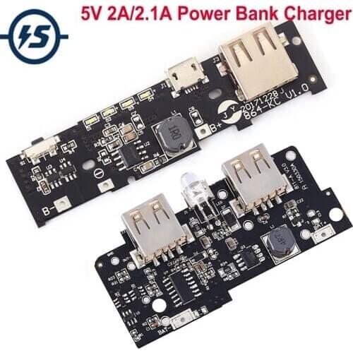 5V 2A 2.1A Power Bank Charger Module Charging Circuit Board Step Up Boost Power Supply Module USB Output 1A Input