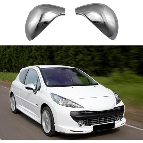 NEW-ABS Chrome Car Side Door Rear View Mirror Cover for 2006-2014 Peugeot 207 308