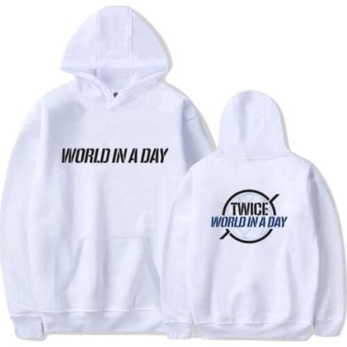 2020 New Arrival Twice concert world in a day same printing pullover loose hoodies Fashion Autumn Winter sweatshirt Clothes
