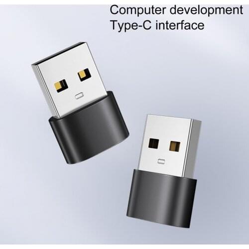 Type-C OTG Adapter Connector Fast Charging Aluminum Alloy USB to Type-C Converter for Laptop PC Computer