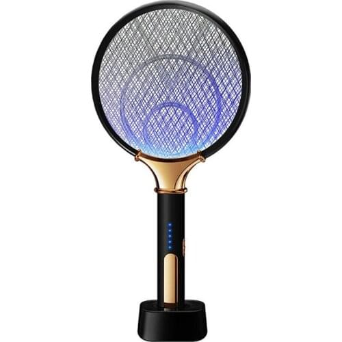 2 IN 1 Rechargeable High-Voltage Electric Fly Swatter Mosquito Racket Bug Killer