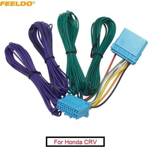 FEELDO 5Set Car Radio Wire Harness Adapter For Honda (1998-2013) Stereo Radio Male Connector To Female Connector