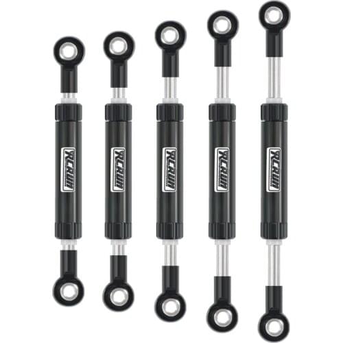 RCRUN Alloy Adjustable Steering Servo Link Rod Panhard Bar 70-96mm for 1/10 RC Crawler Axial SCX10 Traxxas TRX4 D90 Redcat GEN8