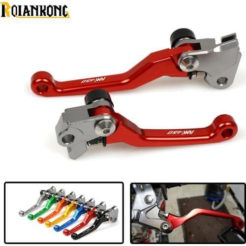 Logo RMZ450 Motorbike Dirt bike Pivot brake clutch lever For SUZUKI RMZ450 2005-2014 RM Z450 RMZ 450 R MZ450 2015 2016