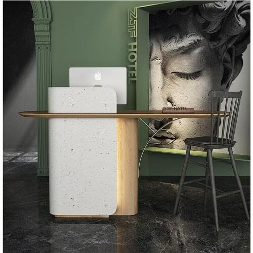 Beauty salon business Nordic clothing store cashier company reception desk small front desk