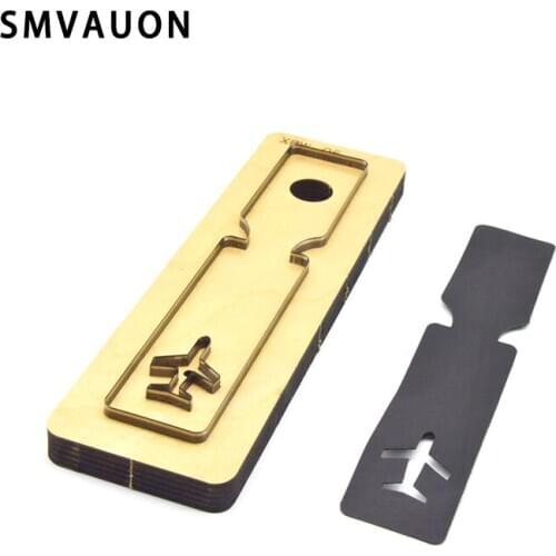 SMVAUON New Leather Die Cutter DIY Luggage Tag ID Card Set Key Ring Steel Punch Cutting Mold Wood Dies For Leather Crafts