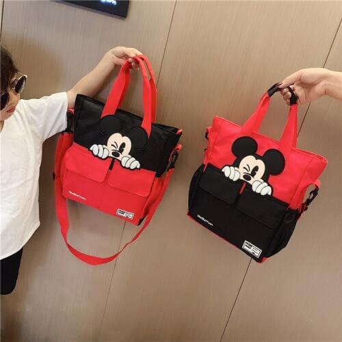 Disney Mickey mouse handbags school tutor bag middle school student bag canvas childrens messenger shoulder bag boys girls bag