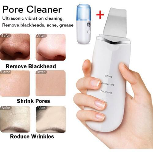 Ultrasonic Skin Scrubber Deep Cleaning Face Scrubber Vibrating Facial Cleansing USB charging Remove blackheads acne dead skin