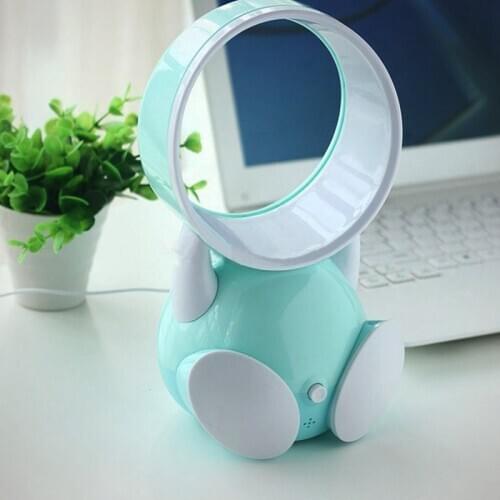 Fans Desktop Usb Recharge Mini Fans Cartoon Air Conditioning Portable Electric Fan Office Family Desk Fan Student Leafless