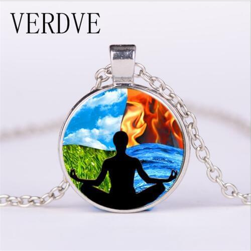 VERDVE New Airborn Ecological Balance Glass Time Gem Pendant Necklace Jewelry
