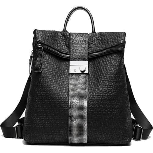 Women Real Leather Anti-theft Backpack Sac A Dos Preppy Backpack School for Girls Female Backpacks Large Capacity Travel Bagpack