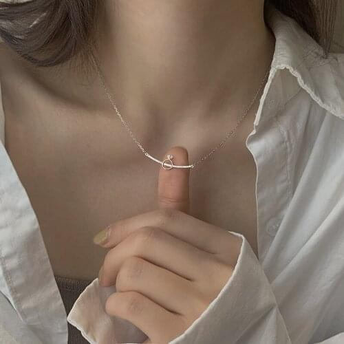 925 Sterling Silver Zircon Circle Charm Pendent Necklace For Women Elegant Wedding Jewelry Choker dz171