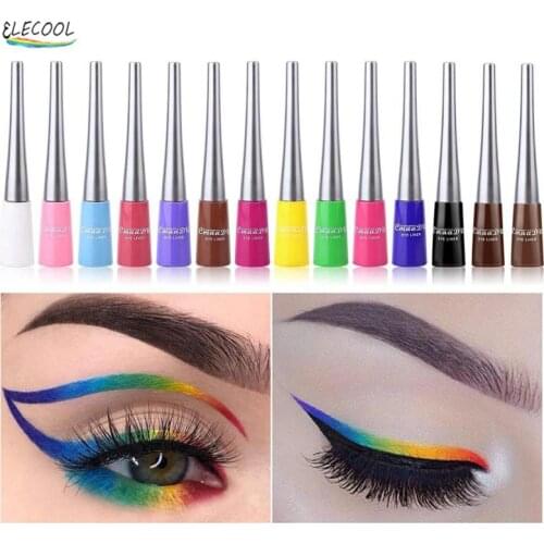 ELECOOL 14PCS/SET Liquid Eyeliner Color Liquid Eyeliner Matte Quick-drying Long Lasting Non-smudge Eyeliner Cosmetics Pen Tools