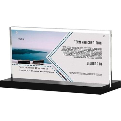 10*20cm Acrylic Magnetic Desk Sign Display Stand Acrylic Sign Holder black bottom menu list poster sign holder table label frame