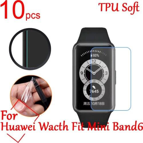 10pcs/lot Ultra Clear Soft LCD Full Cover Screen Protectors For Huawei Honor Watch Fit ES HES-B19 Sports Smart Watch Band Film