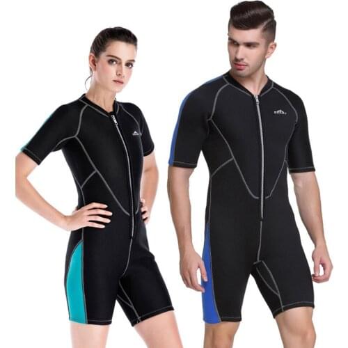 2mm Durable Comfortable Swimming Snorkeling Suit Water Sport Short Sleeve Swimsuit Women Men One Piece Sunproof Diving Wetsuit