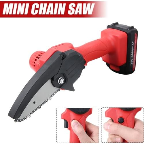220V Mini Handheld Electric Chainsaw Cordless Electric Pruning Saw With Battery UK Charger Wood Cutter Garden Logging Power Tool