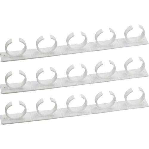3pcs Kitchen RV Spice Gripper Clip Strip 20 Jar Rack Storage Holder Wall Plastic Storage Rack SCVD889