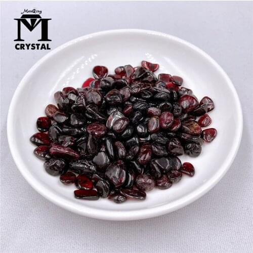 50G Natural Rough Raw Red Garnet Quartz Crystal Polished Stone Rock Healing Gravel Gemstone Minerals Specimen Decorate