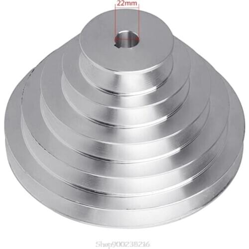 Aluminum A Type 5 Step Pagoda Pulley Wheel 150mm Outer Diameter for V-shaped Timing Belt N20 20 Dropship