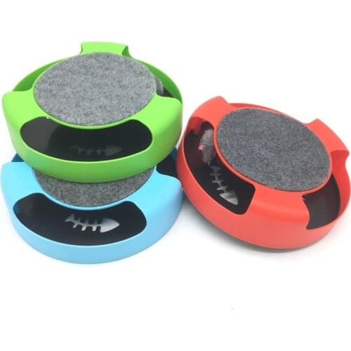 Pet Automatic Toy Tease Cats Interactive Mouse Running Along The Track Turntable Toy Smart Teasing Cat Stick Crazy Game Cat Toy