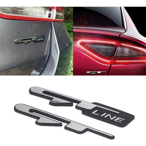 GT Line Letters Emblem Car Sticker For Kia Optima Venga Sportage Soul Seltos Sonet Stonic Stinger KX3 Logo Nameplate Car Tuning