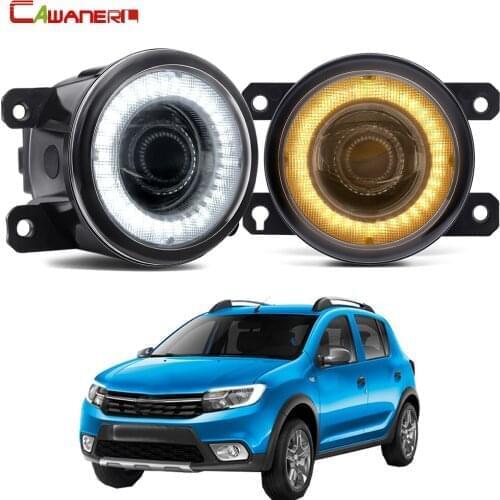 Car Fog Light Assembly LED Angel Eye DRL Daytime Running Light 30W 8000LM 12V For Renault Sandero / Stepway Hatchback 2008-2015