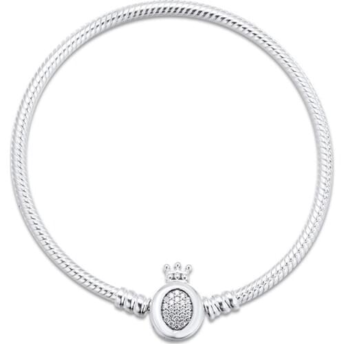 Bracelet For Women Crown O & Snake Snake Chain Bracelets 925 Sterling Silver Jewelry Femme Pulseira Plata de ley Armband