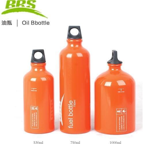BRS aluminum alcohol gasoline diesel kerosene oil fuel bottle for oil-burning camping stove 530ml,750ml.1000ml