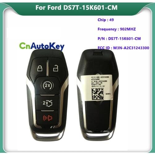 CN018083 Aftermarket 5 Button Smart Key For Ford Frequency 902 MHz Transponder HITAG-Pro Part No DS7T-15K601-CM Keyless Go