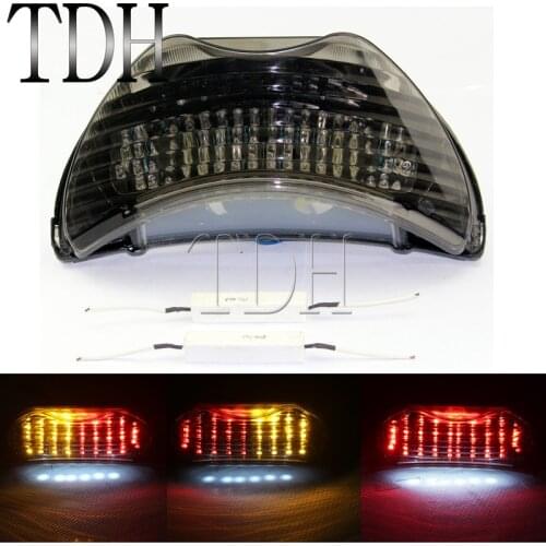 For Honda CBR 600 F4 F4i 1999 2000 CBR 900 RR 2004 2005 2006 Tail Light Brake Amber Turn Signals Integrated LED Light Smoke Lens