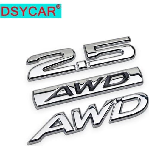 DSYCAR 1Pcs Metal 3D AWD Car Side Fender Rear Trunk Emblem Badge Sticker Decals Suit for Universal car,car decoration stickers