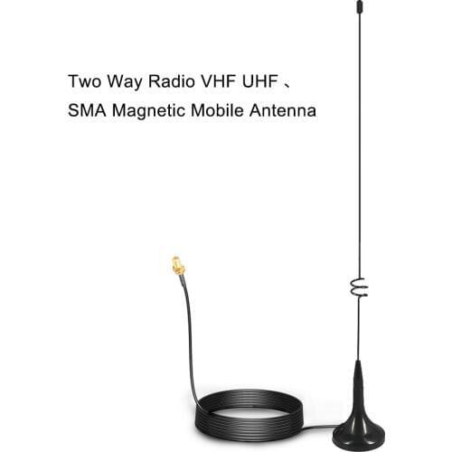 UT-108UV Two Way Radio VHF UHF SMA Magnetic Mobile long Antenna for BAOFENG CB Radio Walkie Talkie UV-5R UV-B5 UV-B6 GT-3