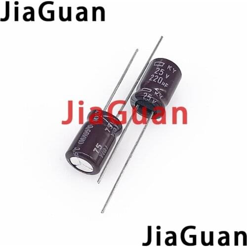 50pcs NEW CHEMI-CON NIPPON KY 25V220UF 8x11.5MM electrolytic Capacitor 220UF 25V NCC ky 25v 220uf