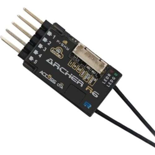 FrSky 2.4GHz Archer R6 ACCESS OTA Telemetry Redundancy Receiver with 6 PWM Servo Connectors for Drone Quadcopter Parts