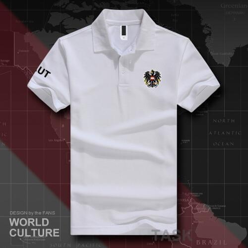 Austria Austrian AT AUT polo shirts men short sleeve white brands printed for country 2018 cotton nation team flag fashion 20
