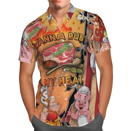 Hawaii Shirt Hawaiian beach Summer My Meat Printed 3d Mens Shirt Harajuku Tee hip hop shirts 21