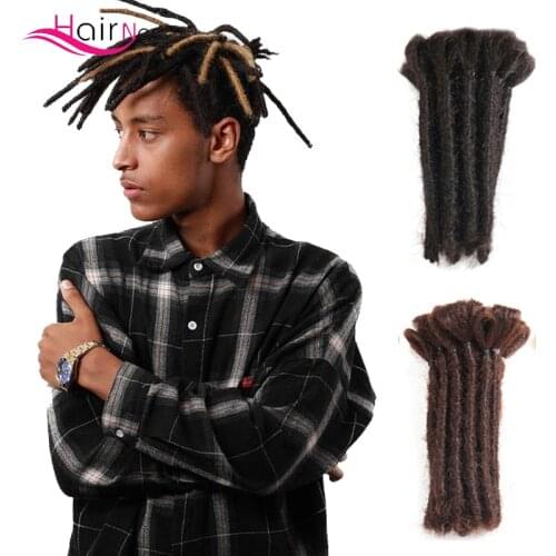 Hair Nest Handmade Dreadlocks Extensions Natural False Hair Locks Crochet Braiding Hair Extensions Faux Curly Locs Braids 15cm