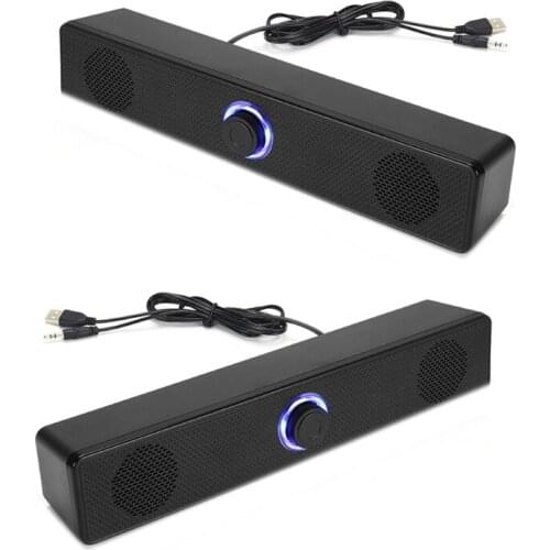 K1KF Portable Bluetooth-compatible Computers Laptops Speaker High Quality Sounds Black Colors Subwoofer LED Knobs MP3