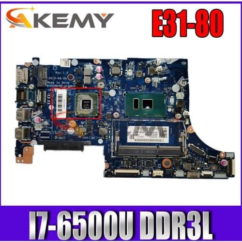 BIVS3/BIVE3 Motherboard FOR Lenovo Ideapad 500S-13ISK E31-80 Laptop Motherboard SR2EZ I7-6500U DDR3L LA-D061P 100% Fully Tested