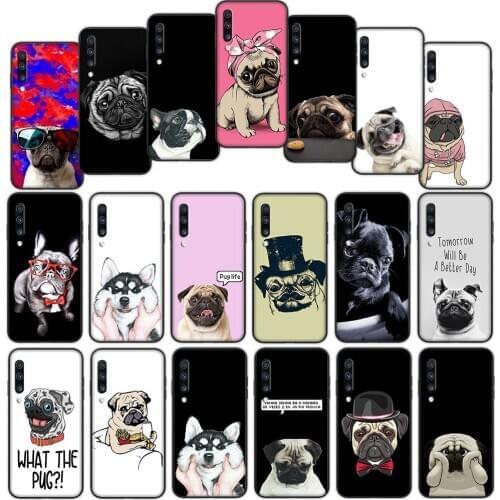 Cute Cartoon Pug Soft Cover Case for Samsung Galaxy S20fe S21 Plus A02 A12 A32 A52 A72 F62 M02 M62 Ultra Cover