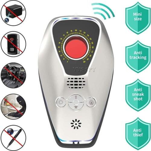 Mini Anti Spy Hidden Camera Infrared Detector Anti Thief Wireless GPS Locator Signal Bug Scanner Alarm Device Espia Cam Detector